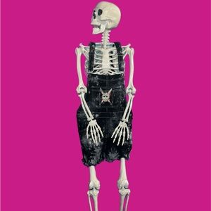 Friday the 13th tie dye shorts overalls